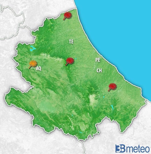 Previsioni meteo Abruzzo per martedì, 30 luglio