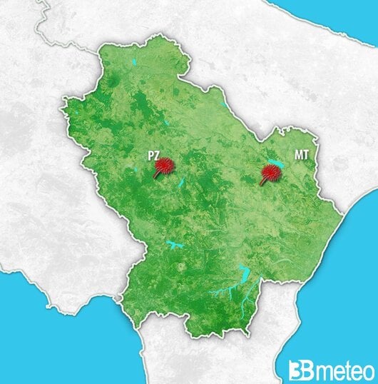 Previsioni meteo Basilicata per martedì, 30 luglio