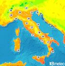 Previsioni temperature Italia per martedì, 30 luglio la mattina