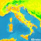 Previsioni temperature Italia per mercoledì, 31 luglio la notte