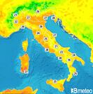 Previsioni temperature Italia per giovedì, 01 agosto la notte
