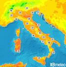 Previsioni temperature Italia per giovedì, 01 agosto la mattina