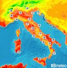 Previsioni temperature Italia per venerdì, 02 agosto la Sera