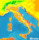 Previsioni temperature Italia per venerdì, 02 agosto la mattina