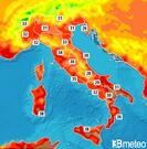 Previsioni temperature Italia per sabato, 03 agosto il Pomeriggio