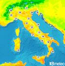 Previsioni temperature Italia per domenica, 04 agosto la notte