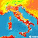 Previsioni temperature Italia per domenica, 04 agosto il Pomeriggio