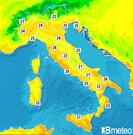 Previsioni temperature Italia per lunedì, 05 agosto la notte