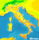 Previsioni temperature Italia per lunedì, 05 agosto la mattina