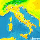 Previsioni temperature Italia per martedì, 06 agosto la notte