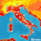 Previsioni temperature Italia per martedì, 06 agosto il Pomeriggio