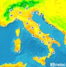 Previsioni temperature Italia per giovedì, 08 agosto la notte