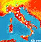 Previsioni temperature Italia per giovedì, 08 agosto il Pomeriggio