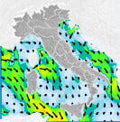 Previsioni venti Italia per lunedì, 05 agosto la notte