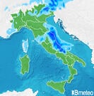 Previsioni pioggia-neve Italia per domenica, 04 agosto la mattina