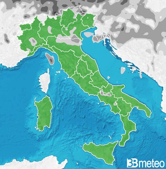 Previsioni meteo in Italia per venerdì, 02 agosto
