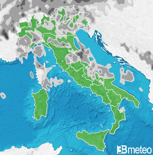 Previsioni meteo in Italia per domenica, 04 agosto