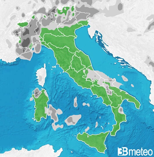 Previsioni meteo in Italia per lunedì, 05 agosto