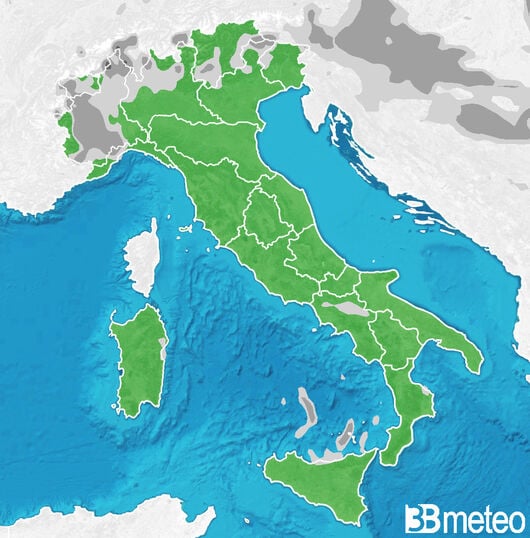Previsioni meteo in Italia per martedì, 06 agosto