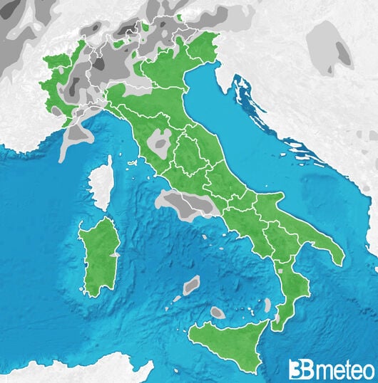 Previsioni meteo in Italia per mercoledì, 07 agosto