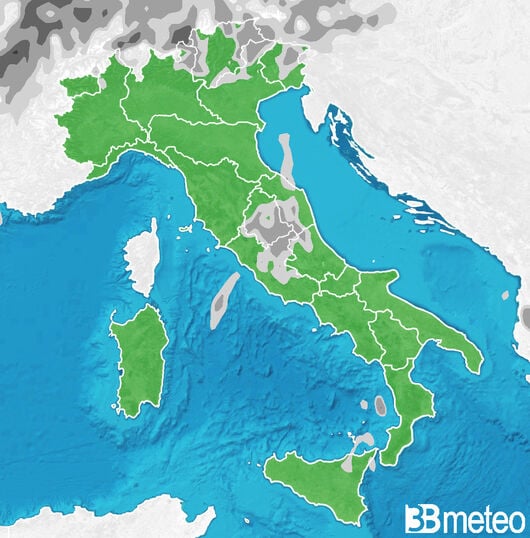 Previsioni meteo in Italia per giovedì, 08 agosto