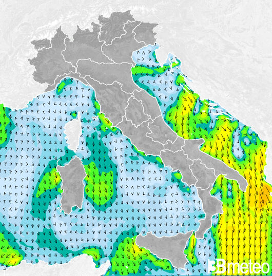 Previsioni meteo in Italia per martedì, 30 luglio