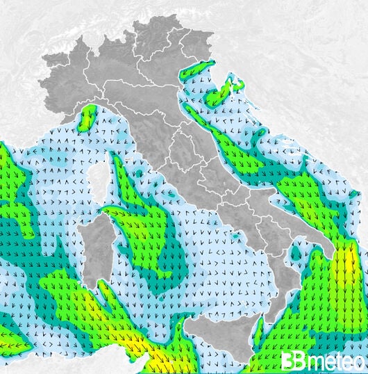 Previsioni meteo in Italia per lunedì, 05 agosto