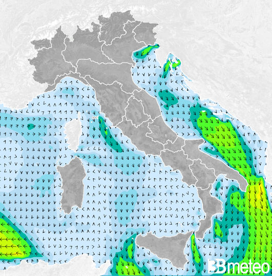 Previsioni meteo in Italia per martedì, 06 agosto