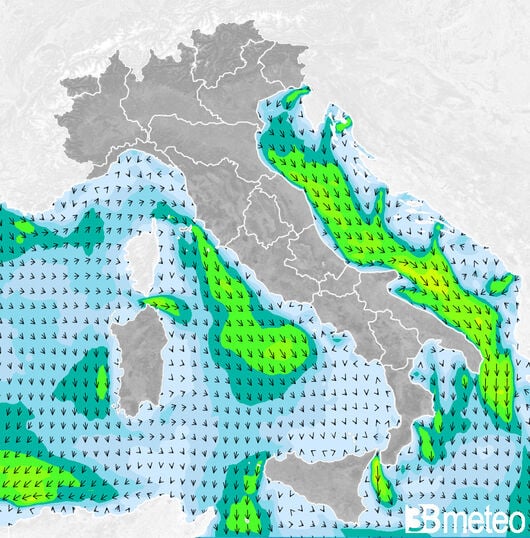 Previsioni meteo in Italia per giovedì, 08 agosto