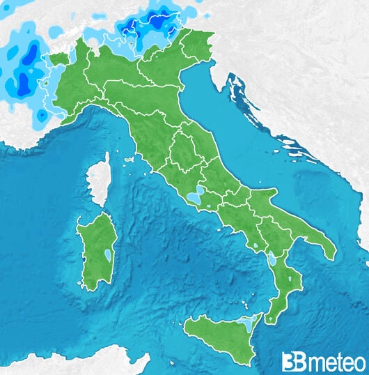 Previsioni meteo in Italia per mercoledì, 07 agosto