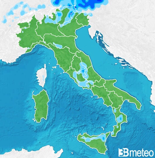 Previsioni meteo in Italia per giovedì, 08 agosto