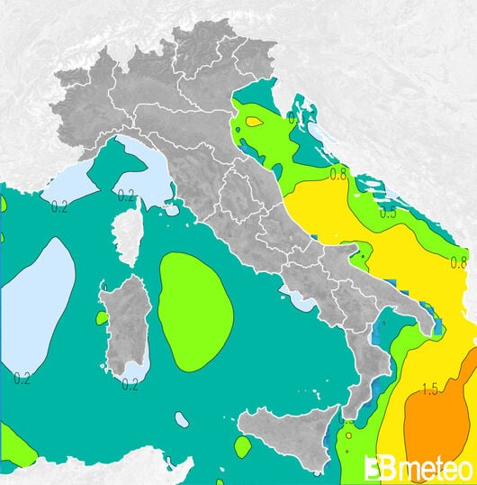 Previsioni dello stato del mare in Italia per martedì, 30 luglio