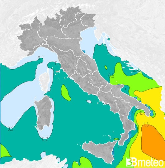 Previsioni dello stato del mare in Italia per mercoledì, 31 luglio