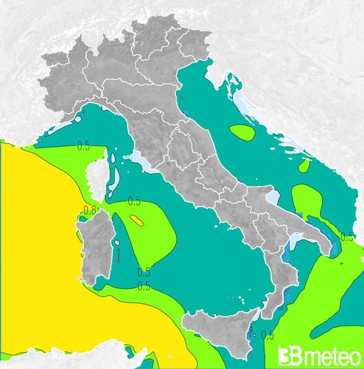 Previsioni dello stato del mare in Italia per domenica, 04 agosto