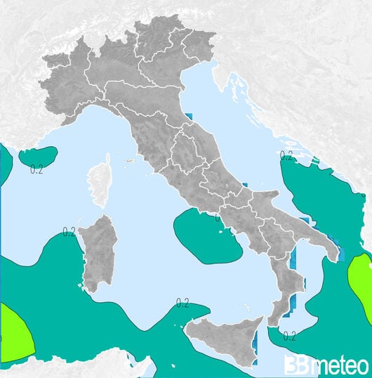 Previsioni dello stato del mare in Italia per mercoledì, 07 agosto