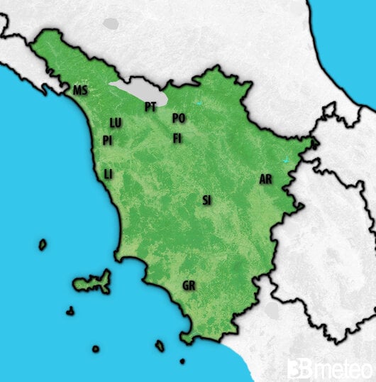 Previsioni meteo Toscana per martedì, 30 luglio
