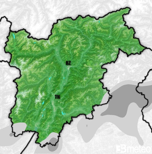 Previsioni meteo Trentino Alto Adige per martedì, 30 luglio