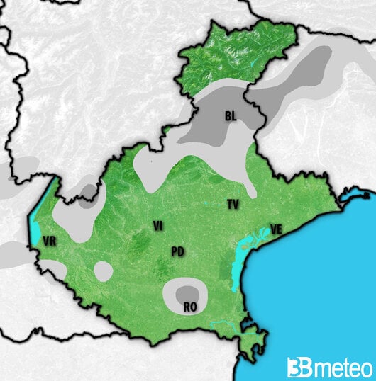 Previsioni meteo Veneto per martedì, 30 luglio