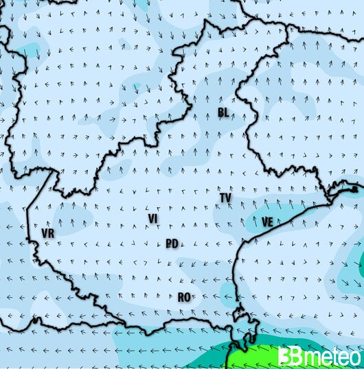 Previsioni meteo Veneto per martedì, 30 luglio