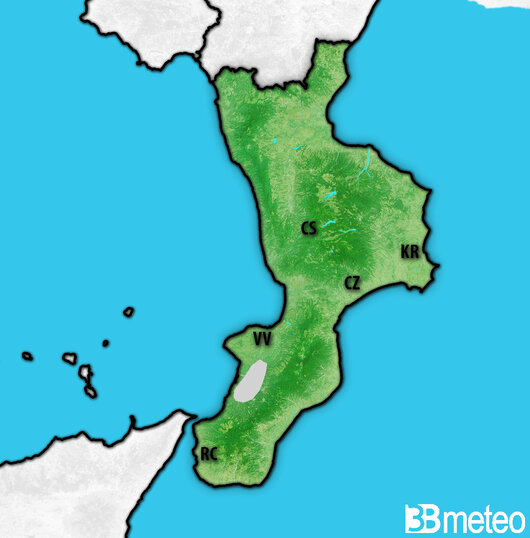 Previsioni meteo Calabria per martedì, 30 luglio