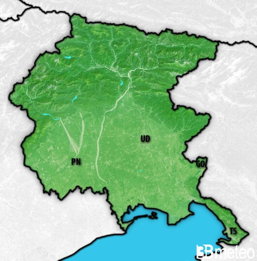 Previsioni meteo Friuli Venezia Giulia per martedì, 30 luglio