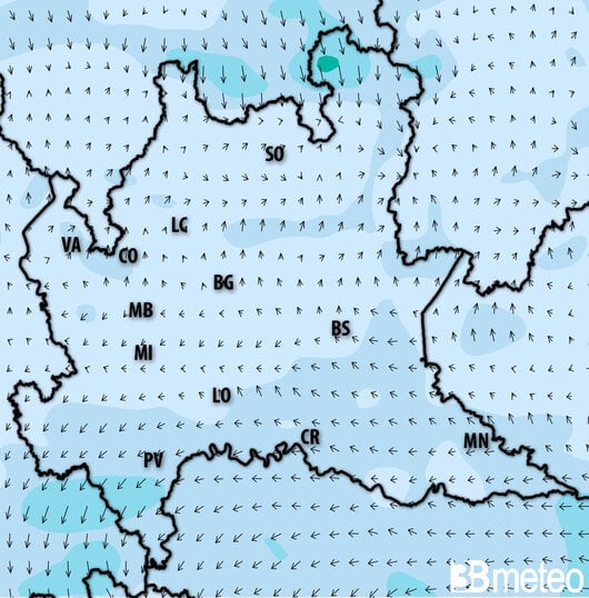 Previsioni meteo Lombardia per martedì, 30 luglio