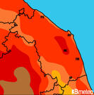 Previsioni temperature Italia per martedì, 30 luglio il pomeriggio
