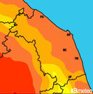 Previsioni temperature Italia per martedì, 30 luglio la sera