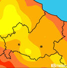 Previsioni temperature Italia per martedì, 30 luglio la sera