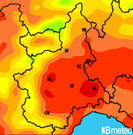 Previsioni temperature Italia per martedì, 30 luglio il pomeriggio