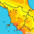 Previsioni temperature Italia per martedì, 30 luglio la notte