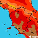 Previsioni temperature Italia per martedì, 30 luglio il pomeriggio