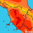 Previsioni temperature Italia per martedì, 30 luglio la sera