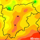 Previsioni temperature Italia per martedì, 30 luglio il pomeriggio